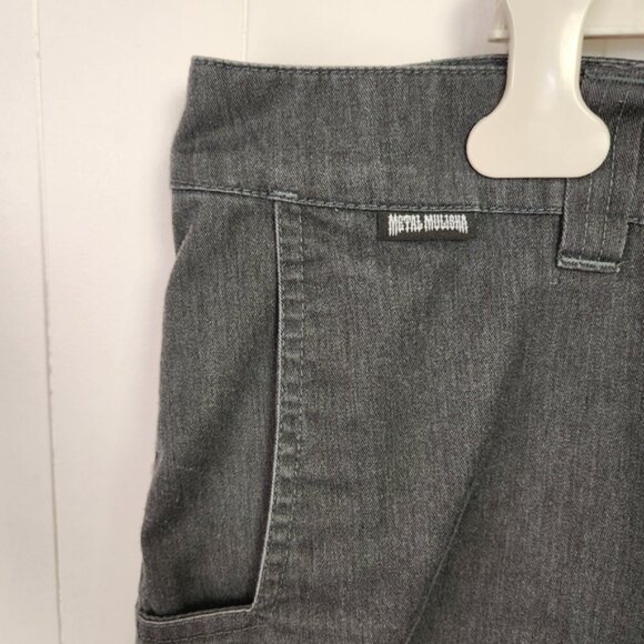 Metal Mulisha Flat Front Shorts Gray Mens Size 44 Summer - Picture 4 of 9